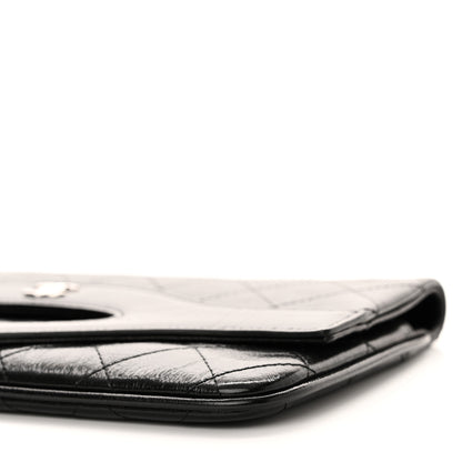 Chanel Aged Calfskin Quilted Small 31 Pouch Black 10 of 12