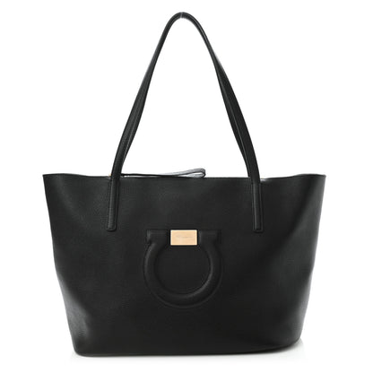 Salvatore Ferragamo Calfskin Medium Gancini Tote Black 3 of 12