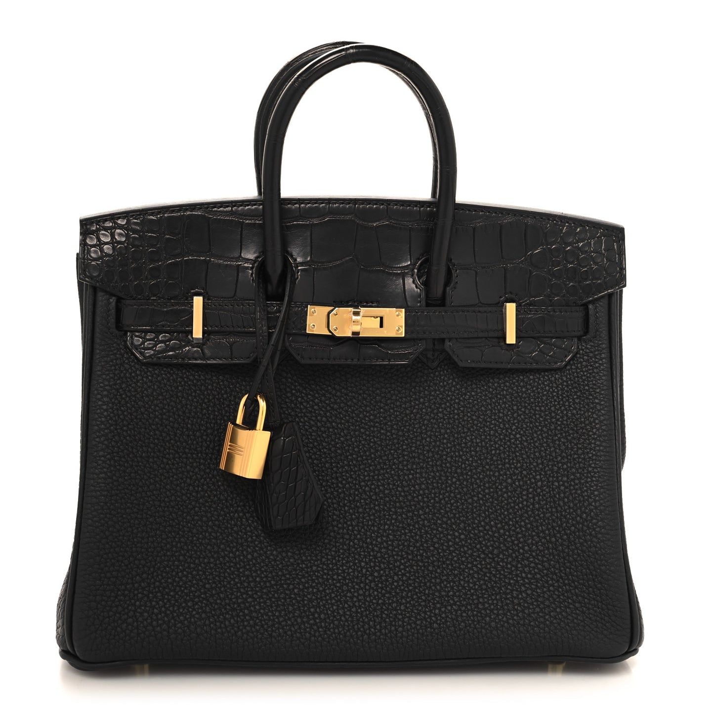 Togo Matte Alligator Birkin Touch 25 Black