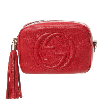 Gucci Pebbled Calfskin Small Soho Disco Bag Tabasco Red 1 of 9