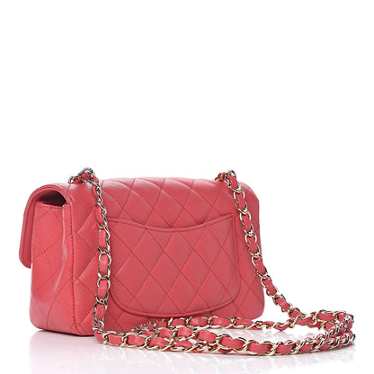 Chanel Caviar Quilted Mini Rectangular Flap Dark Pink 3 of 10
