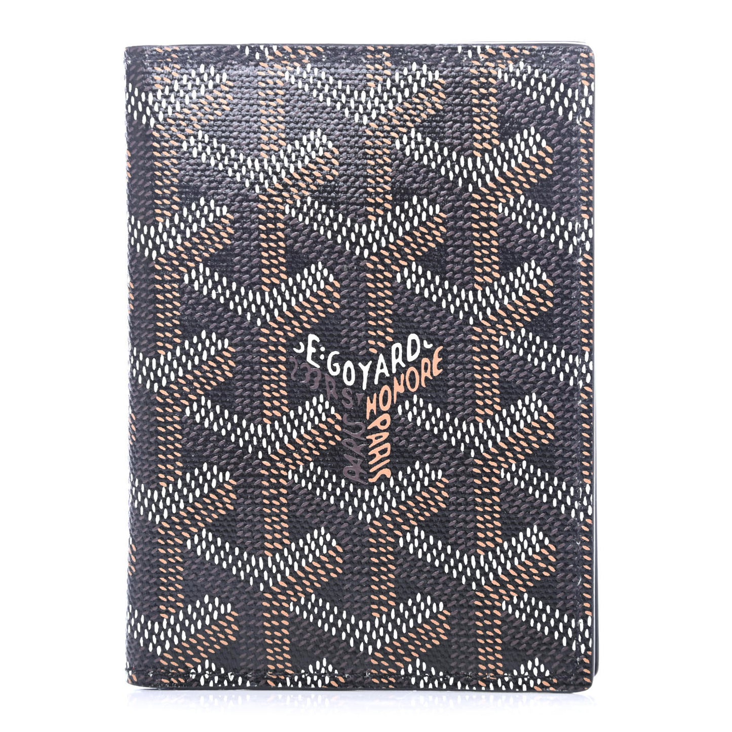 Goyardine Saint Marc Folding Card Case Black