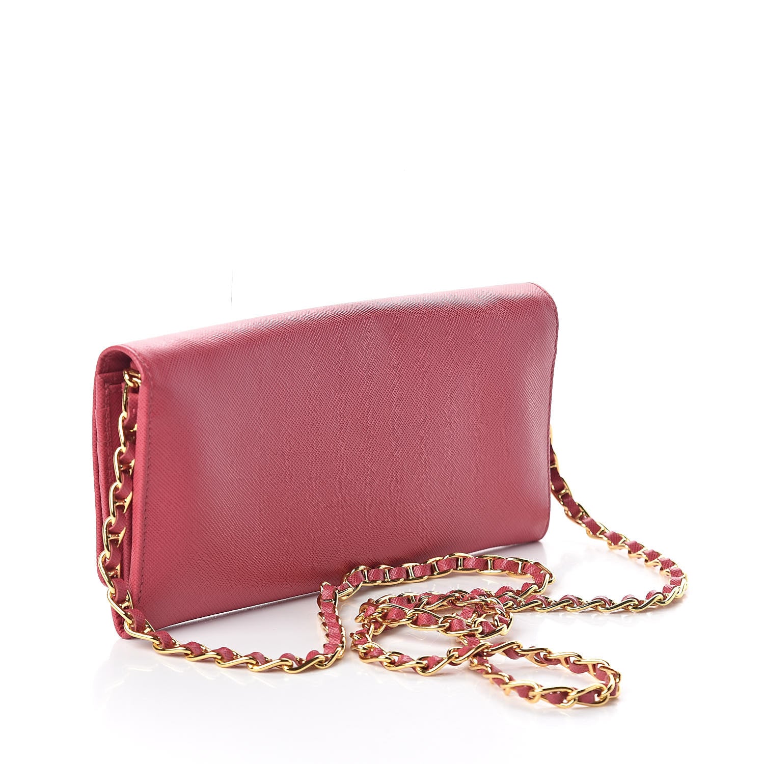 Prada Saffiano Metal Oro Chain Wallet Tamaris 3 of 9