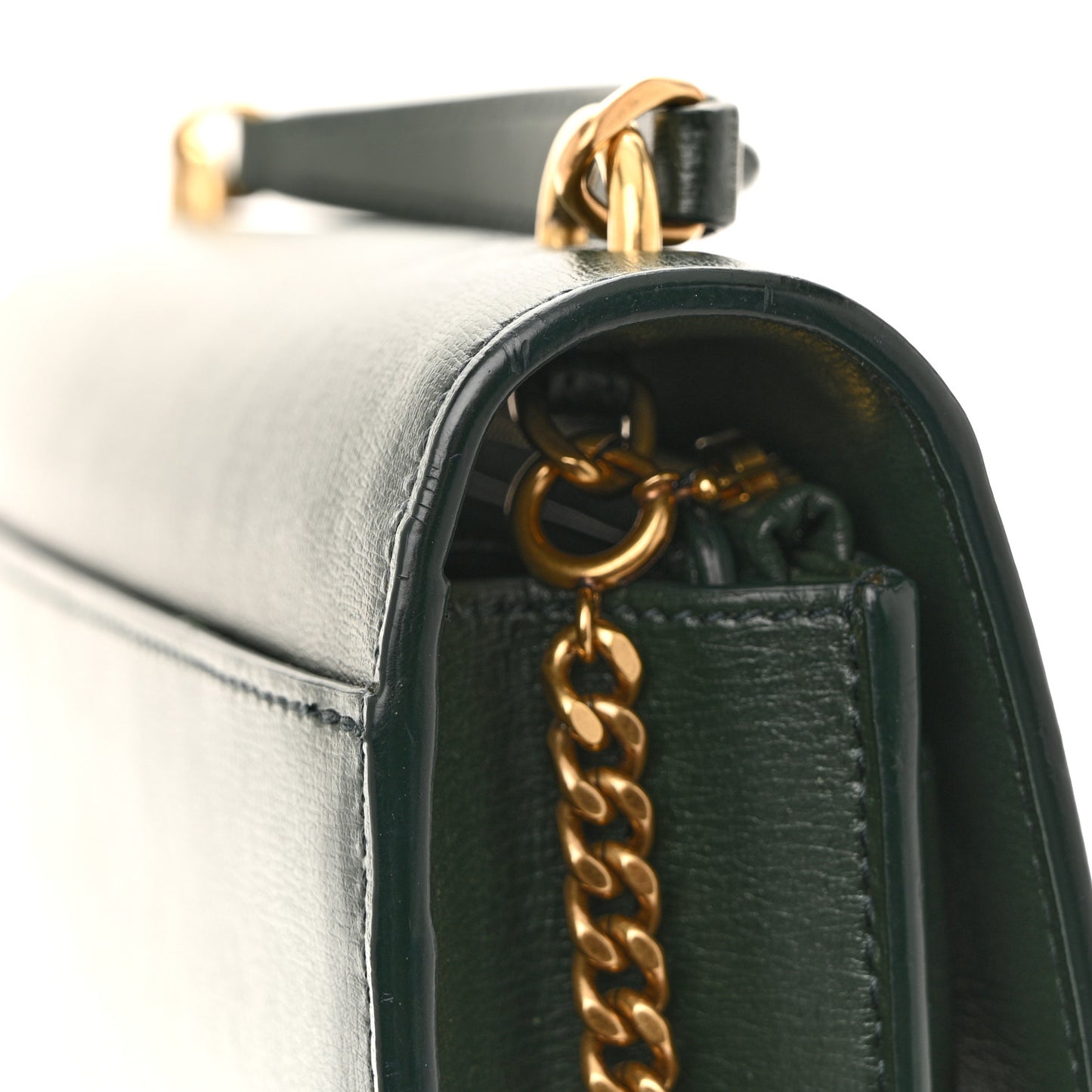 Calfskin Monogram Sunset Chain Wallet Green