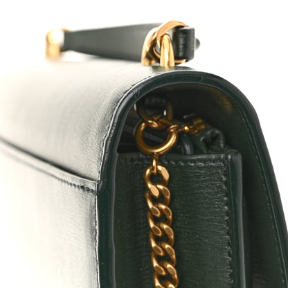 Saint Laurent Calfskin Monogram Sunset Chain Wallet Green 12 of 13