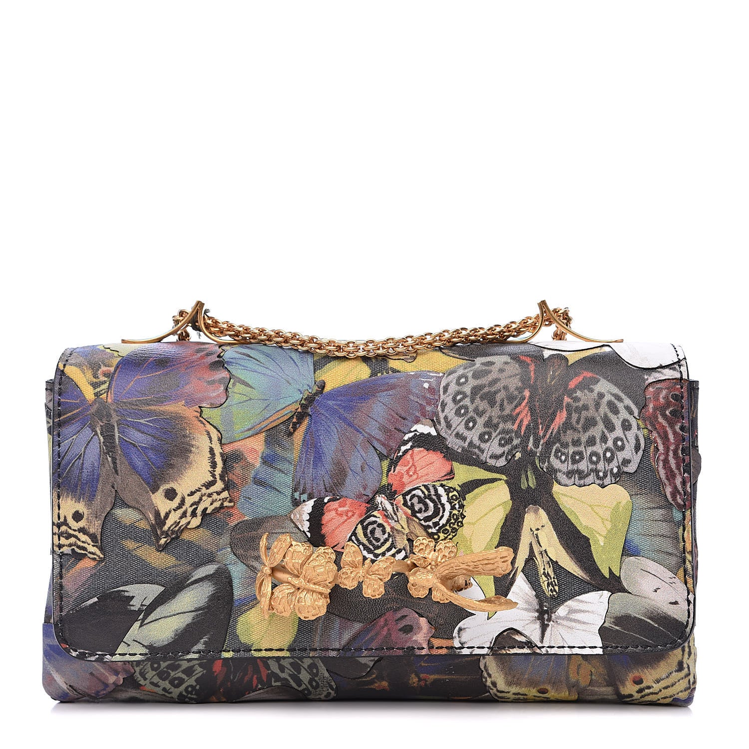 Valentino Garavani Canvas Vitello Camubutterfly Va Va Voom Shoulder Bag Multicolor 1 of 16