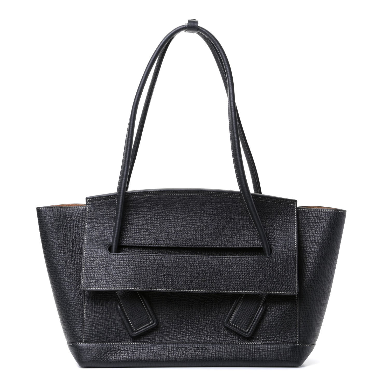 Bottega Veneta Grainy Calfskin Small Arco Black 1 of 5