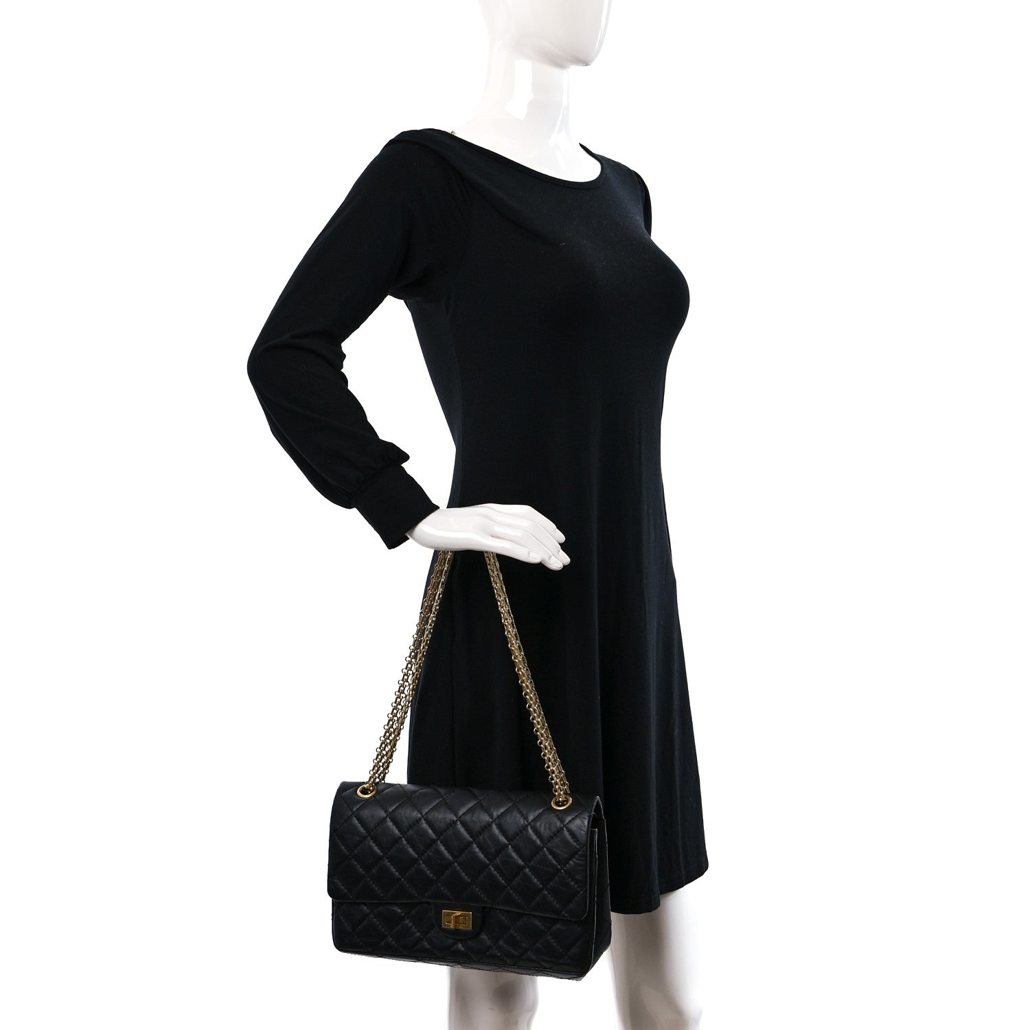 Chanel Aged Calfskin Quilted 2.55 Reissue 226 Flap Black 2 of 13