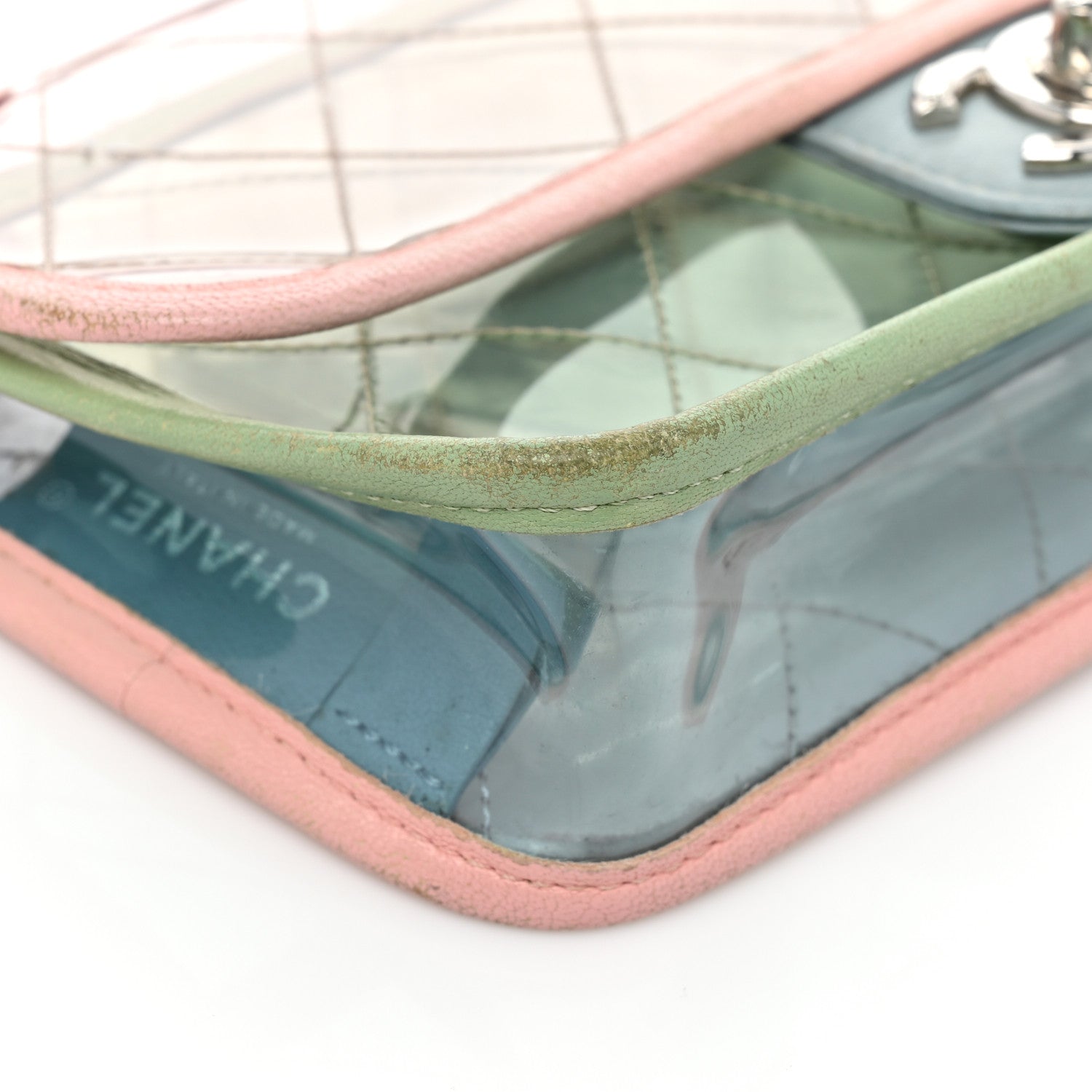 Chanel Lambskin PVC Quilted Mini Coco Splash Flap Blue Green 12 of 20