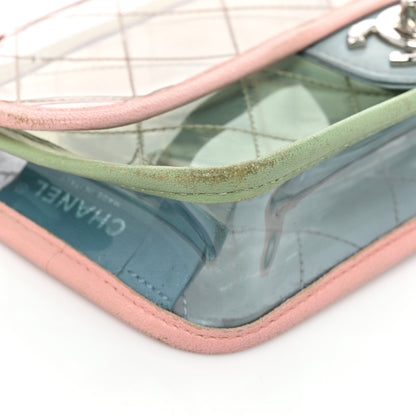 Chanel Lambskin PVC Quilted Mini Coco Splash Flap Blue Green 12 of 20