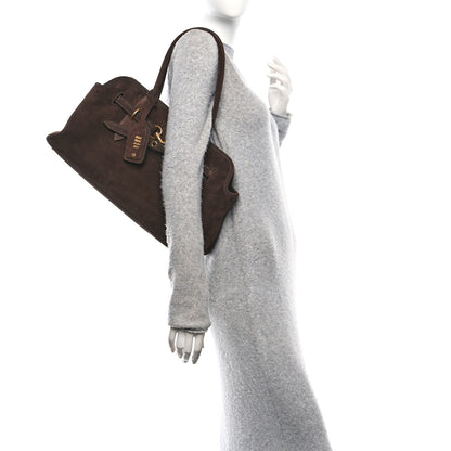 Miu Miu Camoscio Large Aventure Bag Moro 2 of 9