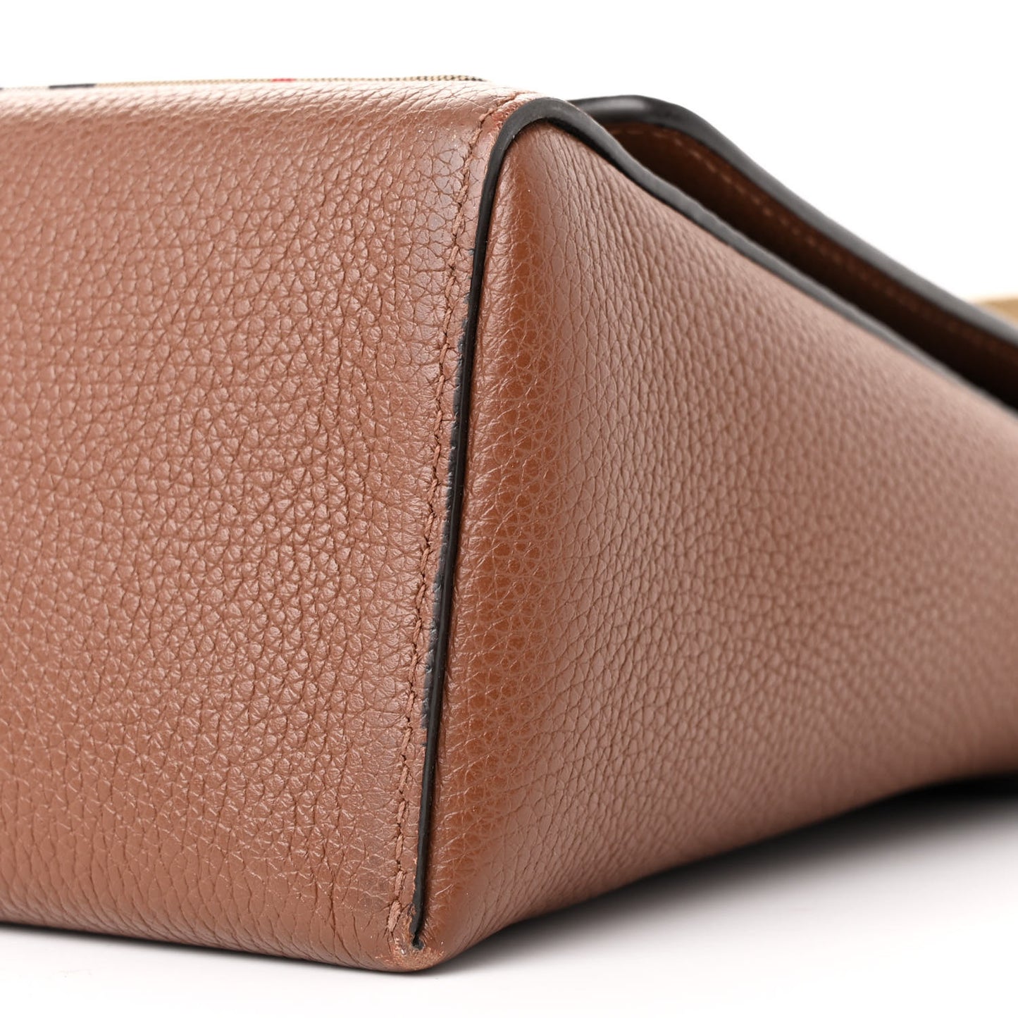 Calfskin Vintage Check Note Crossbody Bag Tan