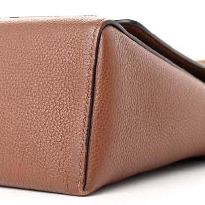 Burberry Calfskin Vintage Check Note Crossbody Bag Tan 9 of 13