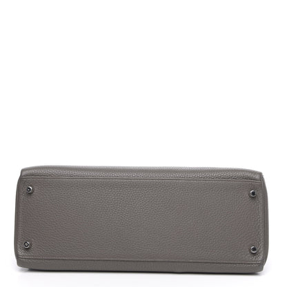 Hermes Taurillon Clemence Kelly Retourne 35 Etain 7 of 30