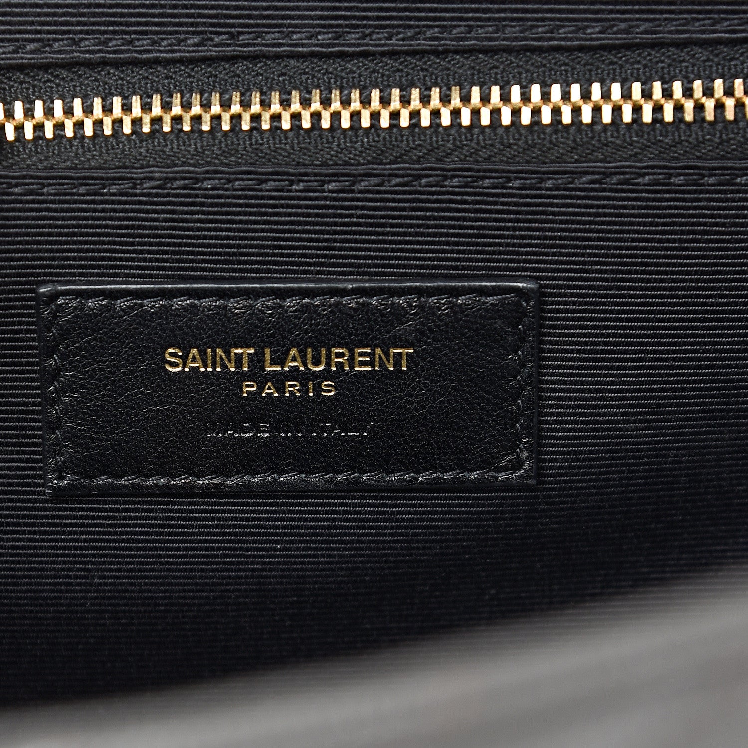 Saint Laurent Grain De Poudre Matelasse Chevron Large Monogram Satchel Earth 5 of 8