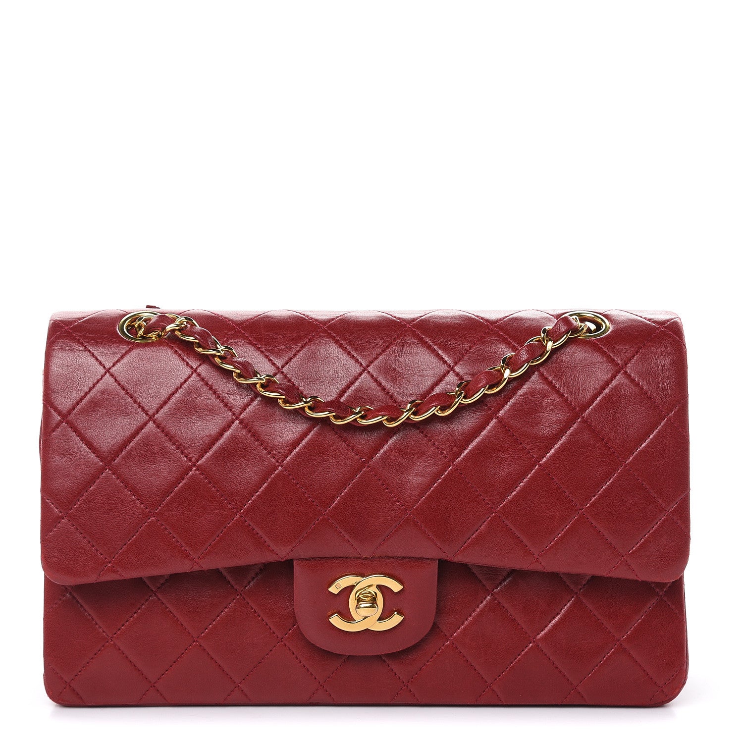 Chanel Lambskin Quilted Medium Double Flap Red 1 of 20