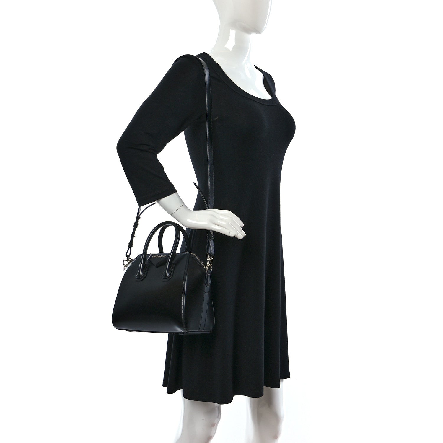 Givenchy Shiny Lord Calfskin Mini Antigona Black 2 of 9