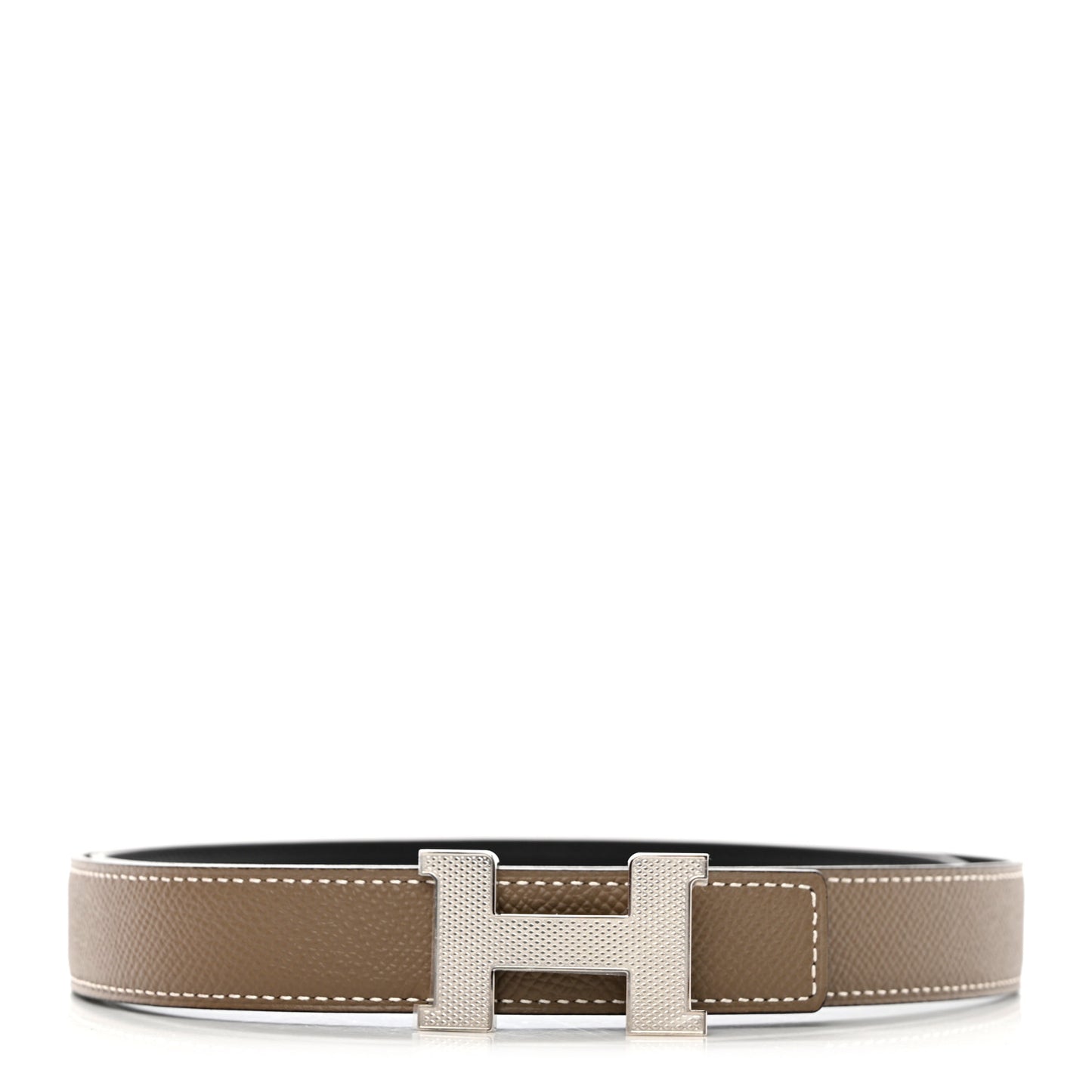 Epsom Swift 24mm Mini Constance Guilloche H Belt 85 Etoupe Black