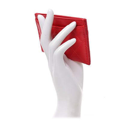 Chanel Caviar Quilted Card Holder Red 2 of 7