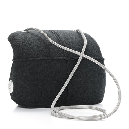 Chanel Felt Millennium 2005 Hard Case Crossbody Bag Grey 3 of 12