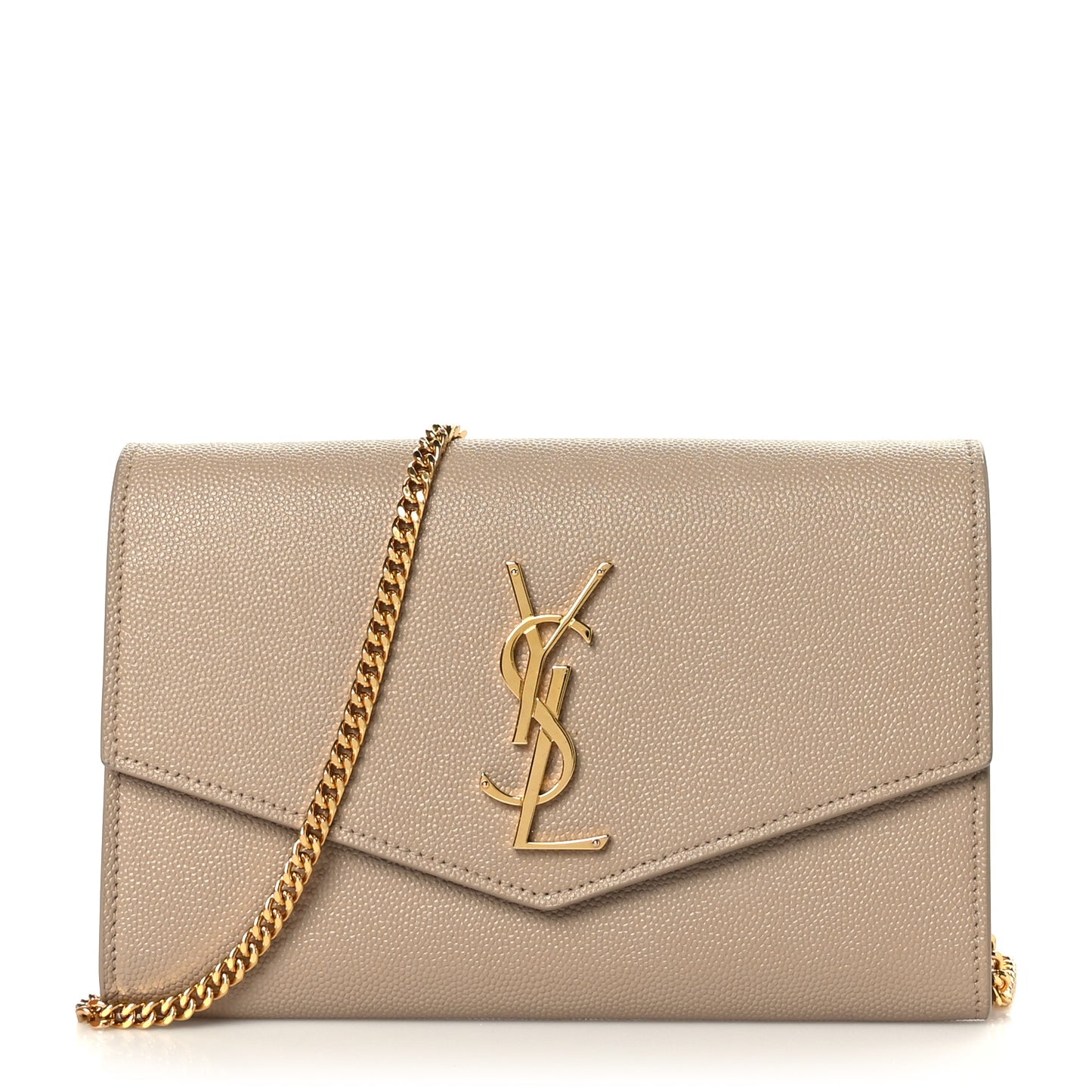 Grain De Poudre Monogram Uptown Chain Wallet Dark Beige