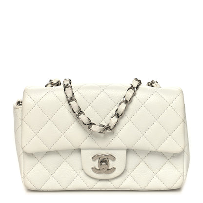Chanel Caviar Quilted Mini Rectangular Flap White 1 of 12