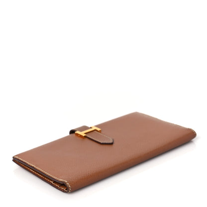 Hermes Courchevel Bearn Gusset Wallet Gold 4 of 7
