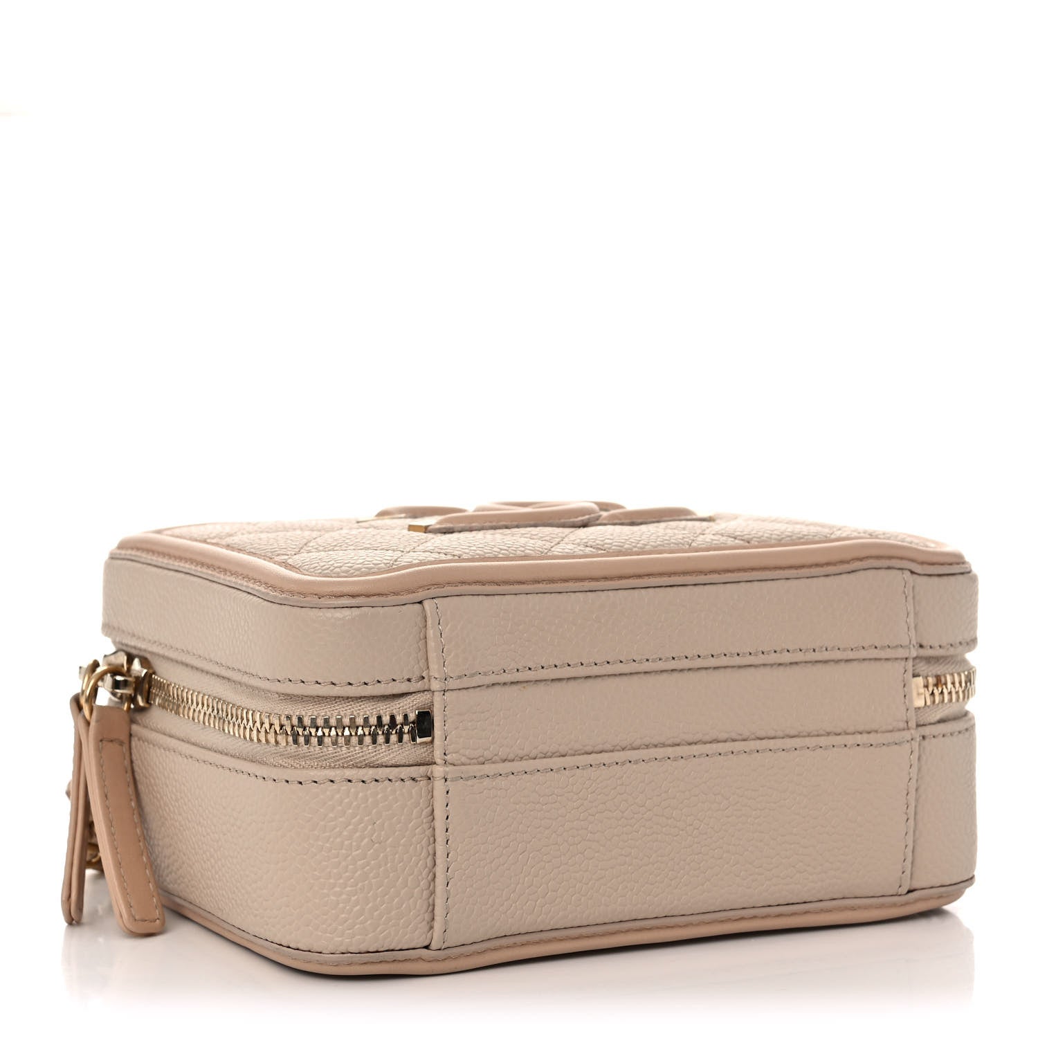 Chanel Caviar Quilted Small CC Filigree Vanity Case Beige 4 of 12