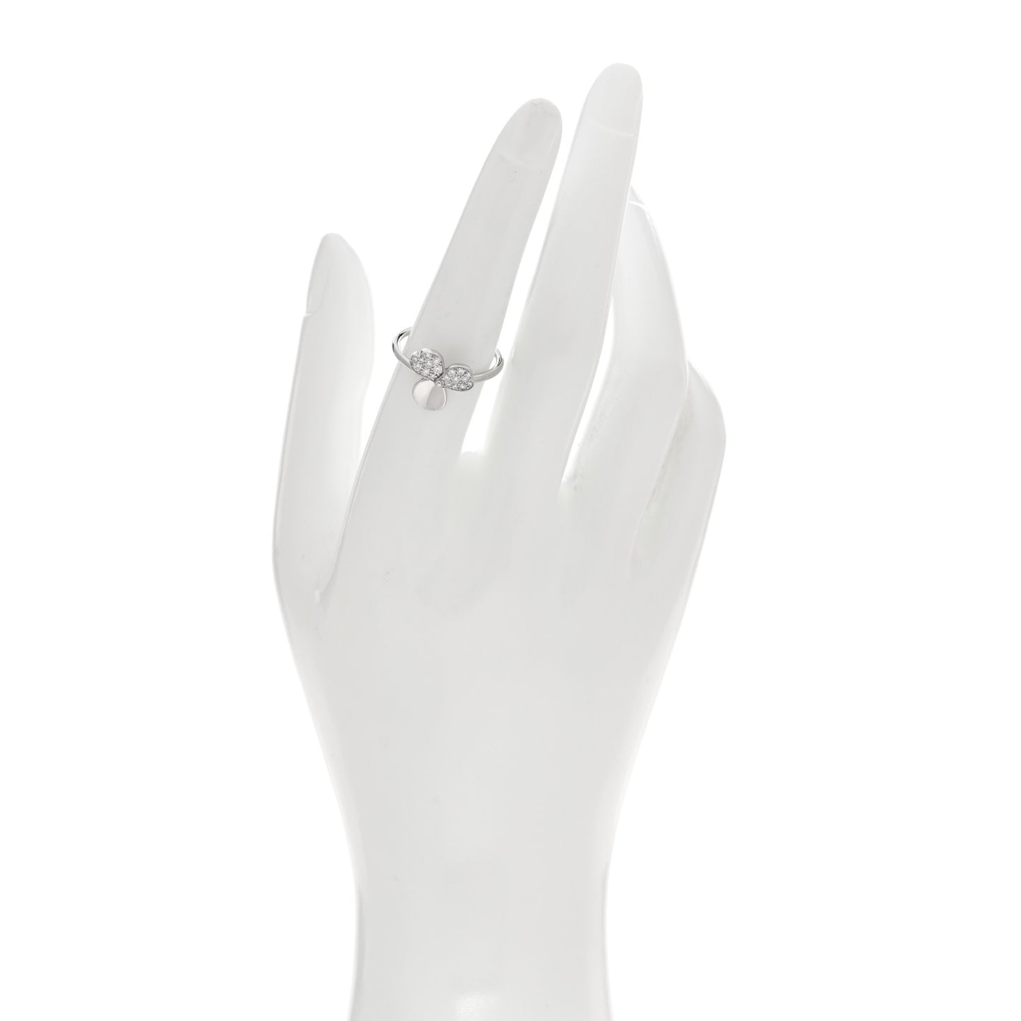 Platinum Diamond Paper Flowers Ring 54 7