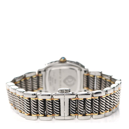 David Yurman Stainless Steel 18K Yellow Gold Diamond Bezel Mother of Pearl 25mm Thoroughbred Quartz Watch 3 of 5
