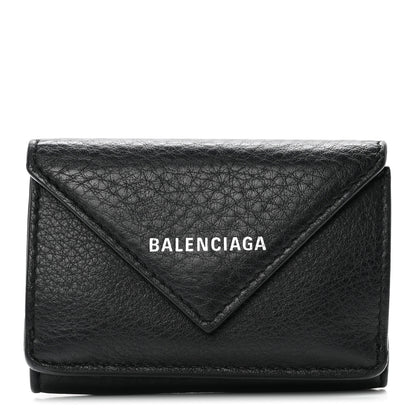 Balenciaga Calfskin Mini Papier Wallet Black 1 of 6
