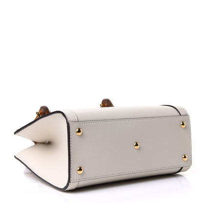 Gucci Wonka Grain Calfskin Mini Diana Tote Bag Mystic White Orange Fluo 4 of 13