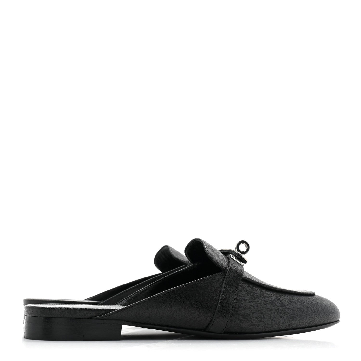 Hermes Goatskin Oz Mules 38 Black 4 of 9