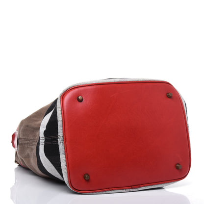 Burberry Canvas Mega Check Medium Ashby Hobo Cadmium Red 6 of 27