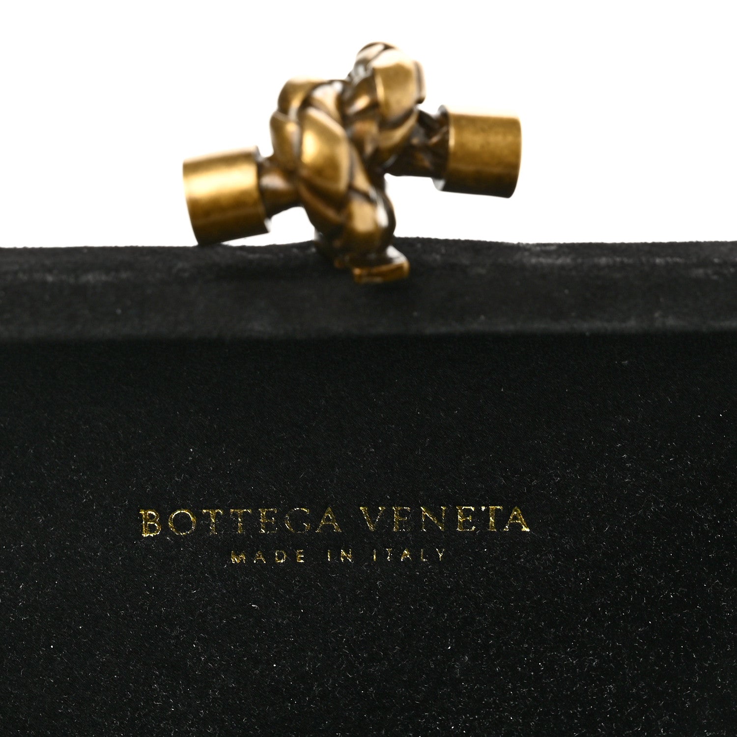 Bottega Veneta Satin Intreccio Impero Knot Clutch Black 6 of 8