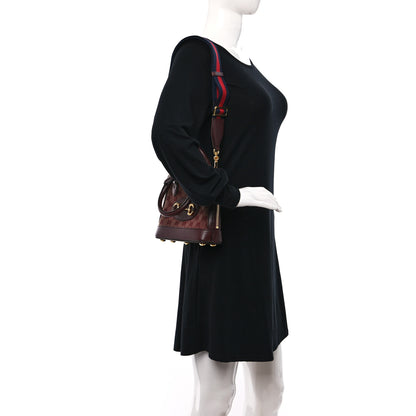 Gucci Monogram Azalea Calfskin Mini Horsebit 1955 Top Handle Bag 3 of 13