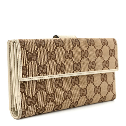 Gucci Monogram Icon Bar Continental Flap Wallet Off White 3 of 10