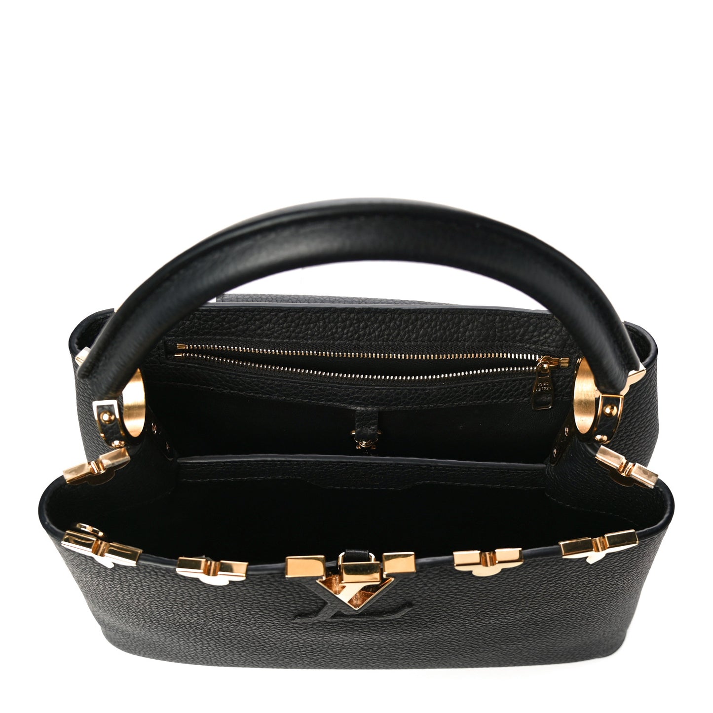 Taurillon Embellished Flower Crown Capucines PM Black