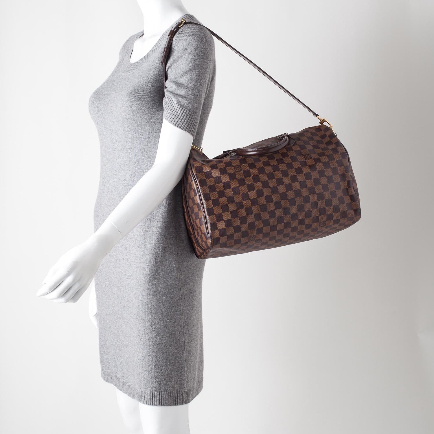 Louis Vuitton Damier Ebene Speedy Bandouliere 35 2 of 10