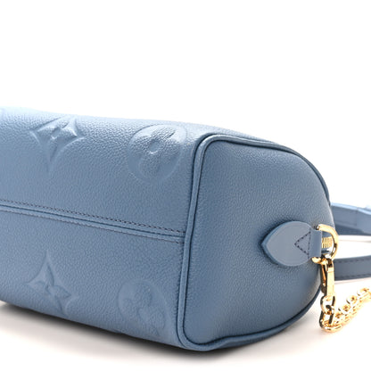 Louis Vuitton Metallic Empreinte Monogram Giant Speedy Bandouliere 20 Navy Nacre 9 of 10