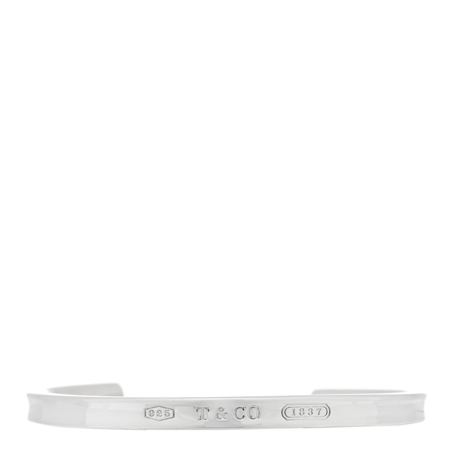 Tiffany Sterling Silver Narrow 1837 Cuff Bracelet 1 of 3