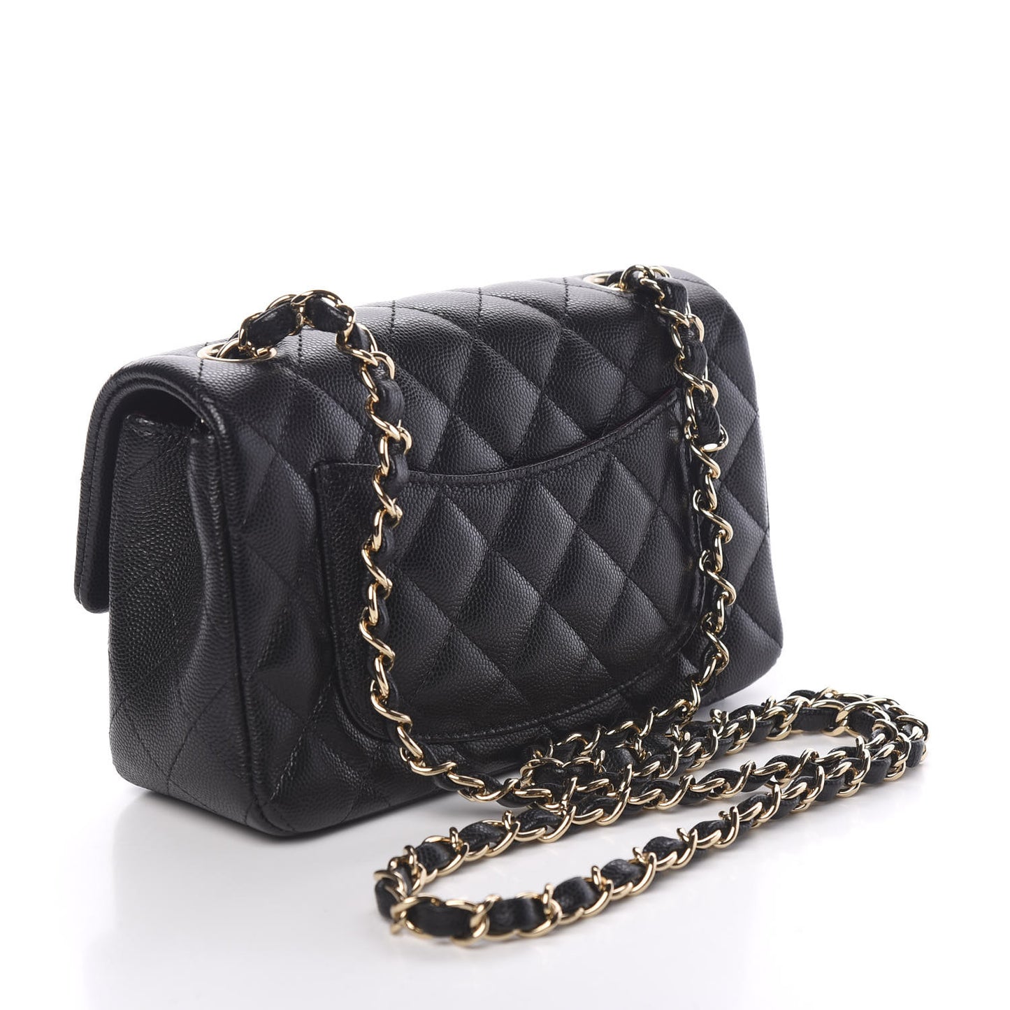 Caviar Quilted Mini Rectangular Flap Black