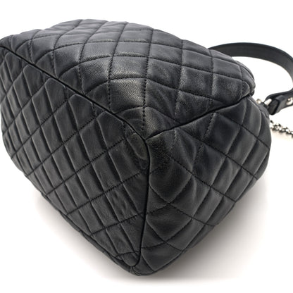 Chanel Lambskin Quilted CC Chain Drawstring Tote Black 10 of 10