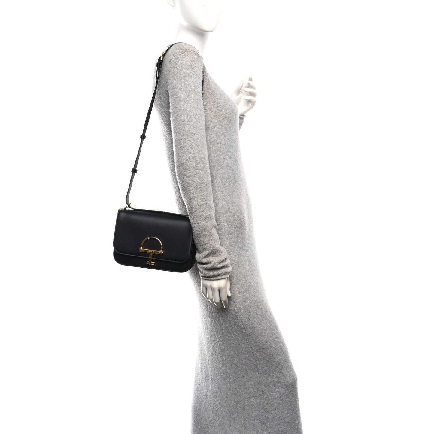 Calfskin Siena Small Shoulder Bag Black