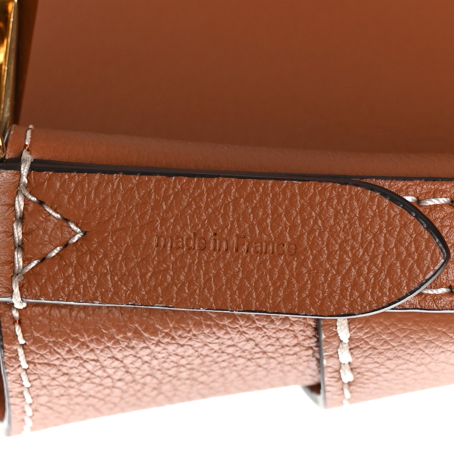 Calfskin Lock and Walk Bucket Cognac