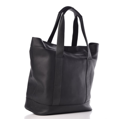 Balenciaga Lambskin Mens Perforated Canvas Navy Tote Black 3 of 13