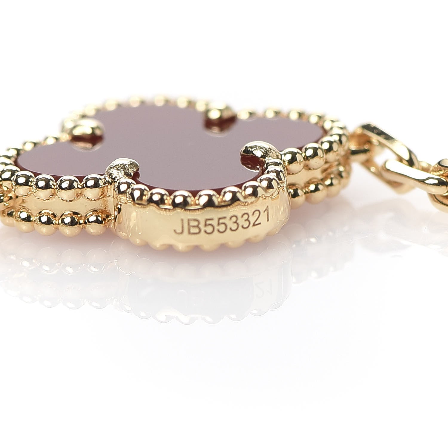 Van Cleef & Arpels 18K Yellow Gold Carnelian 5 Motifs Vintage Alhambra Bracelet 6 of 9