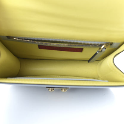 Valentino Garavani Vitello Watercolor Small Glam Lock Rockstud Flap Rose Green Yellow Sky 5 of 9