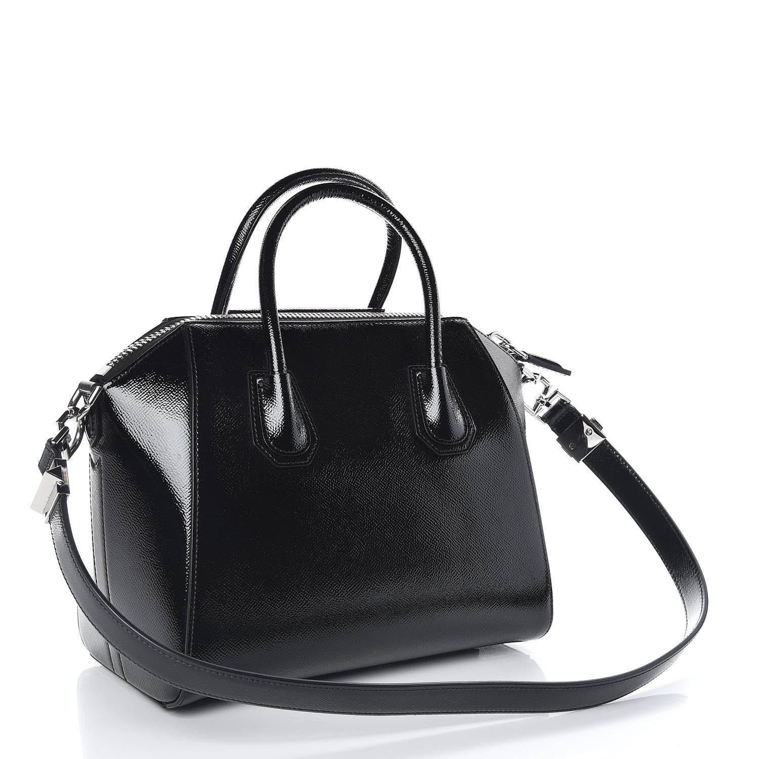 Givenchy Textured Patent Calfskin Small Antigona Black 3 of 11
