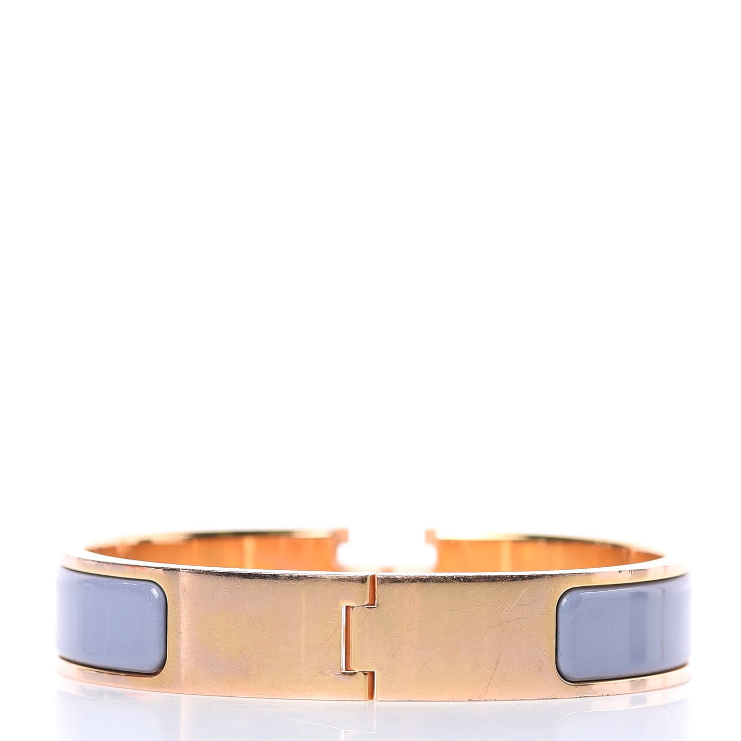 Enamel Clic Clac H Narrow Bracelet PM Bleu Lin